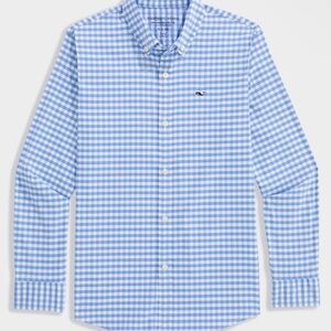 Vineyard Vines Kids Light Blue Checkered Shirt